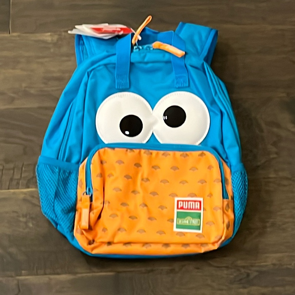 Puma X Sesame Street Cookie Monster Small Backpack Bag Sack new